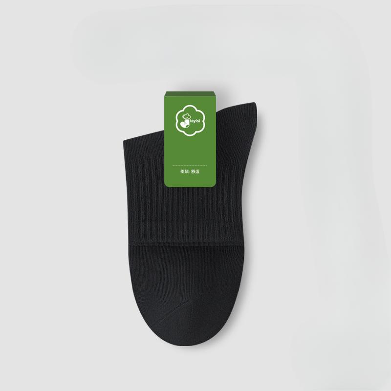 Мужские летние спортивные дезодорирующие влагоотводящие бесшовные носки-гольфы из чистого хлопка