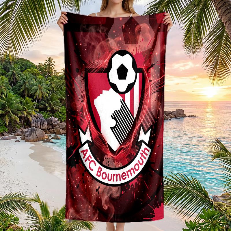 Пляжное полотенце Bournemouth Football из мягкой микрофибры, летнее, быстросохнущее, впитывающее, для пляжа, бассейна, путешествий