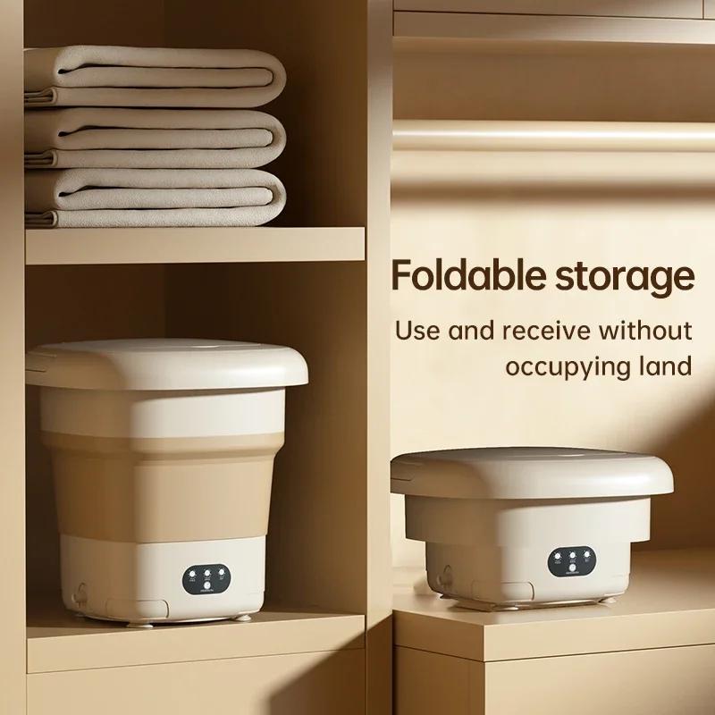 2025 Новая стиральная машина 11 л Складная большая емкость с сушилкой для белья с отжимом Ведро для путешествий Нижнее белье Носки трусики Стиральная машина