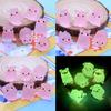 Mini Luminous Pig Car Dashboard Decor Toys Dolls Figures Home Cartoon Gifts Garden Car Pig Ornaments Resin Decoration W4i4