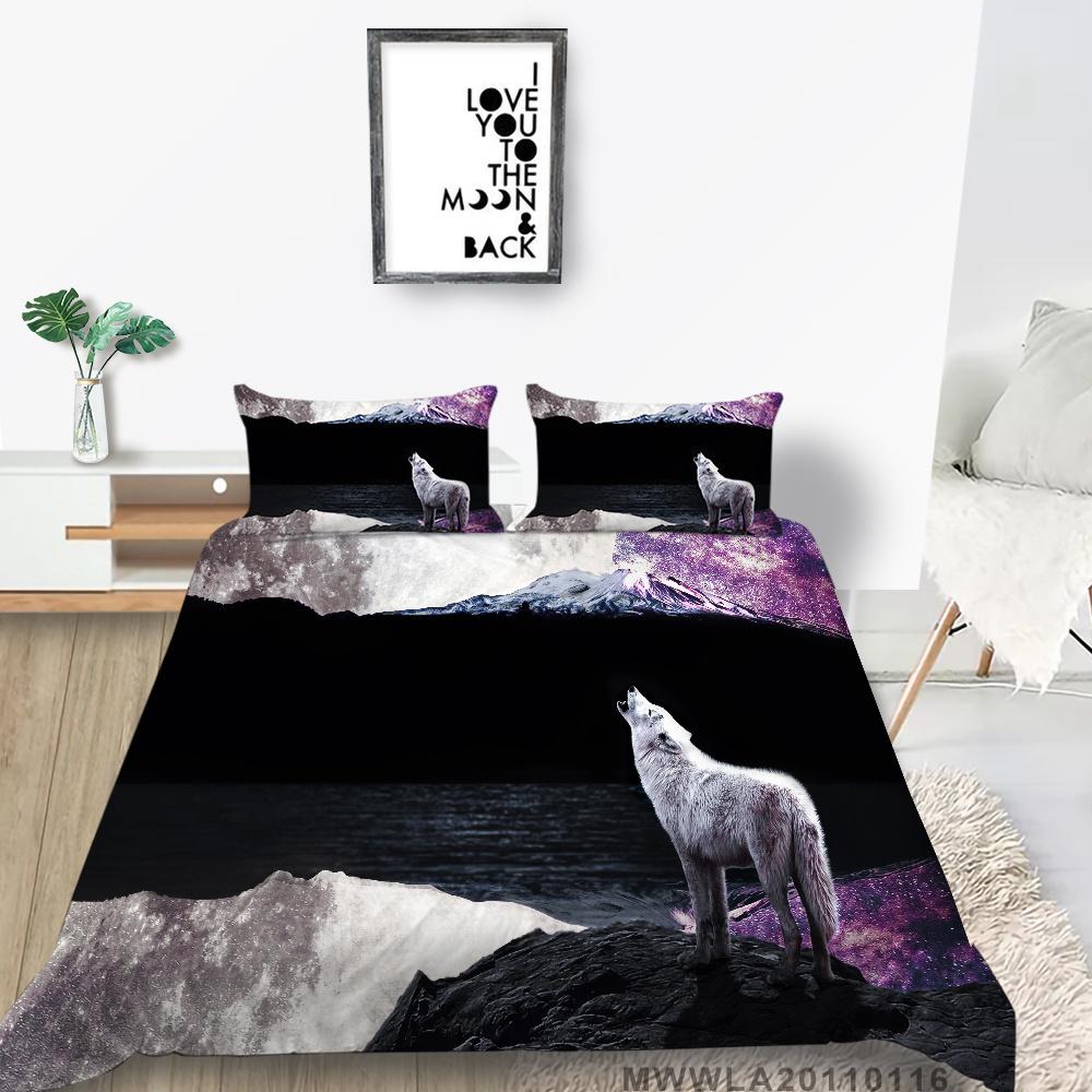 2023 Новый стильный комплект постельного белья с принтом волка, пододеяльник с животными, чехол для кровати, Высококачественная наволочка, крутой мужской комплект постельного белья, комплект постельного белья королевского размера, чехол