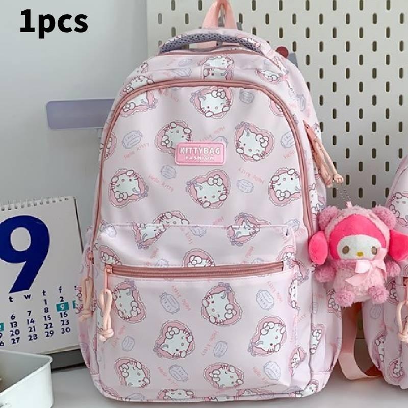 Anime Style Waterproof Nylon Backpack With Expansion For School College Students Special Characters Included