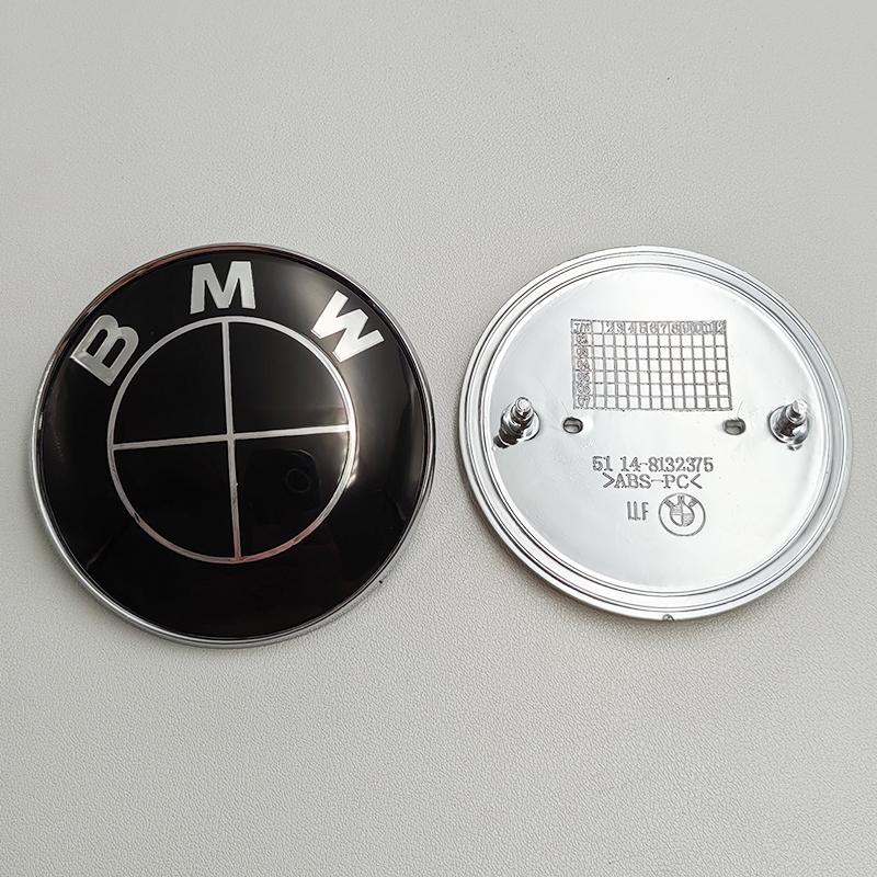 BERV3 82mm 74mm Car Front Hood Emblem Logo Rear Trunk Badge For BMW E90 E39 E46 E30 E36 E87 E60 E92 E92 M2 M3 M4 M5 Accessories