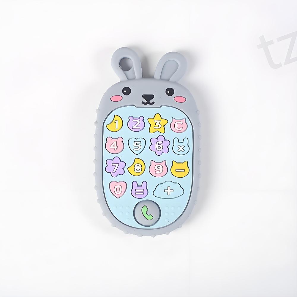 Новый прорезыватель для зубов в форме мобильного телефона Силиконовый прорезыватель Игрушка для прорезывания зубов Детская сенсорная развивающая игрушка Набор подарков для малыша