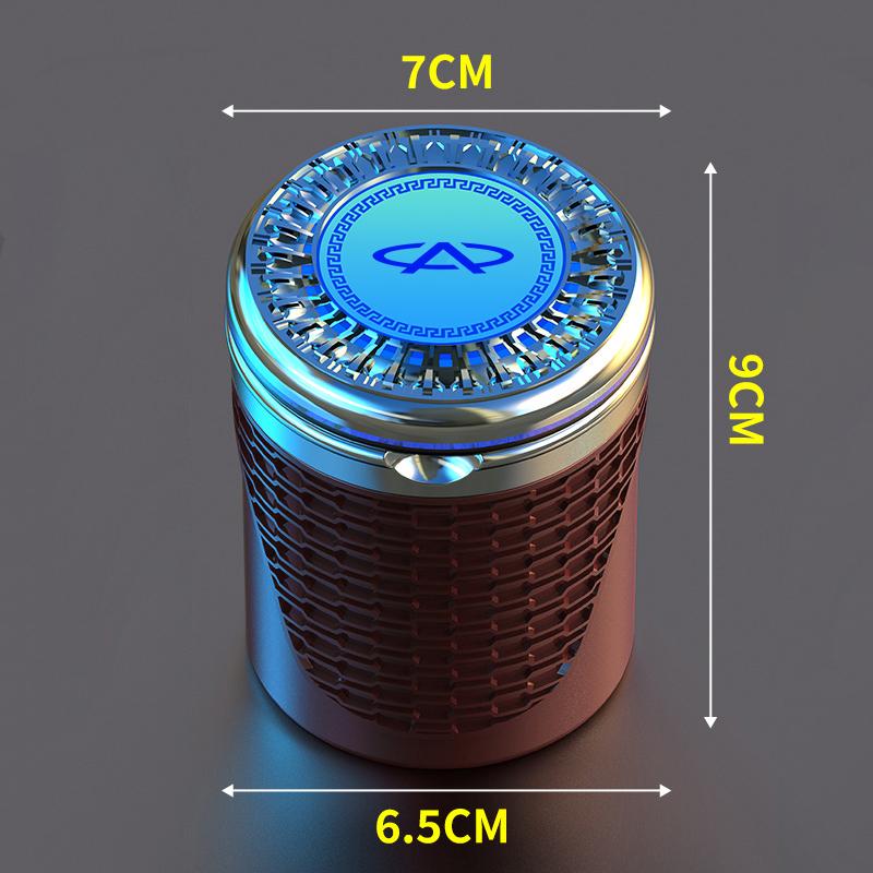LED Car Ashtray With Anti-Odor Portable Leakproof Ash Holder For Chery Jetour Omoda Tiggo Pro Fulwin Arrizo Amulet Fora 5x X1 E3 OO9