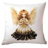 New Christmas Pillowcase High-end Light Luxury Black Gold Color Printing Home Cushion Pillowcase