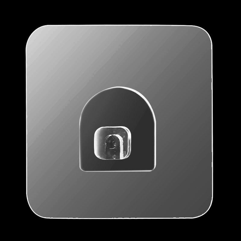 Многослойная клейкая настенная полка для хранения с прозрачными крючками для ванной комнаты