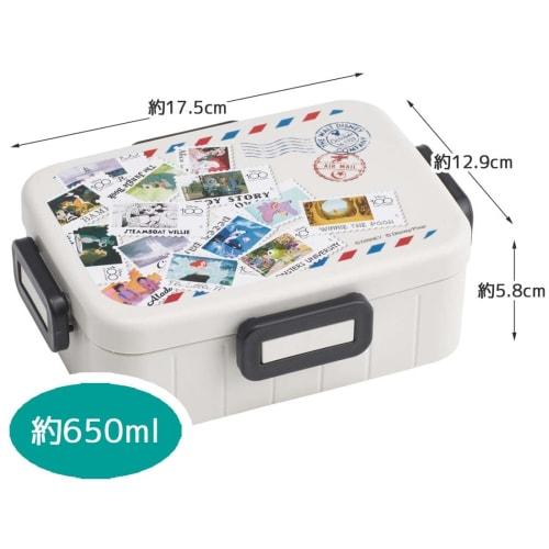 Skater Disney Bento Box, 100ml, 650ml, Antibacterial, 4-Point Lock, Women's, Made in Japan, YZFL7AG-A