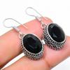 Драгоценный камень Черная шпинель Серебро 925 пробы Подарочное ювелирное изделие Серьга 1,42"