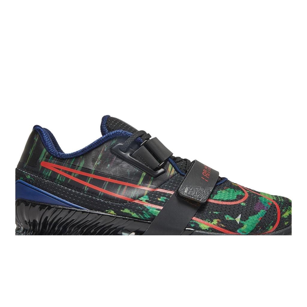 Nike Romaleos 4 AMP 'Я не робот' (унисекс) Черный / Темно-дымчато-серый / Ядовито-зеленый / Ярко-малиновый Тренировочная обувь CU6452 060