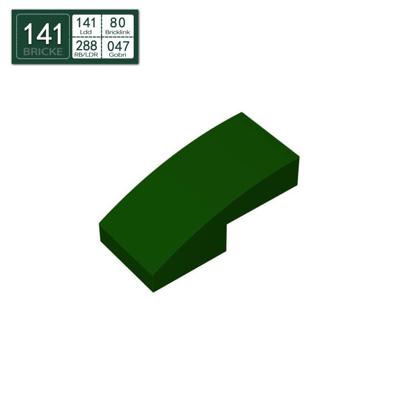 BRICKE Zhuan Ke 2x1 Curved Slope | Compatible with Lego | 11477 | MOC Loose Parts | Educational DIY Building Blocks Toy