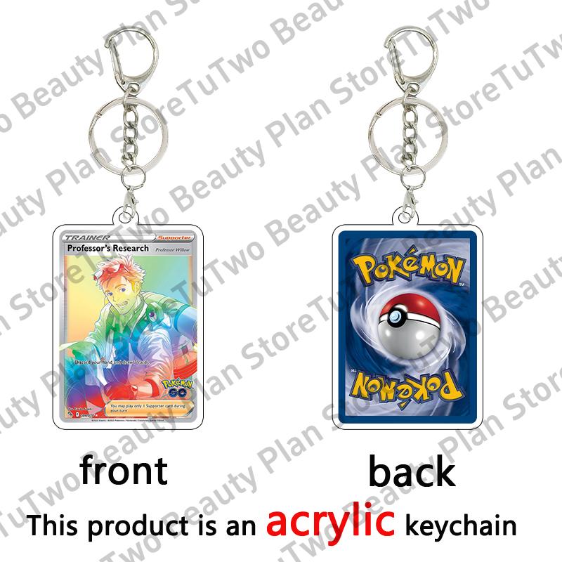 Anime Cartoon Venusaur Bulbasaur Charizard Mewtwo Pocket Monsters Acrylic Keychain Accessories Pendant Key Ring Charm Gifts Toys