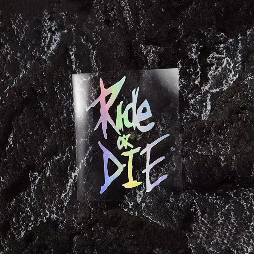 1 шт. Наклейка светоотражающая на велосипед Ride OR DIE, декоративная наклейка для автомобиля, мотоцикла, питомца, аксессуары для велосипеда