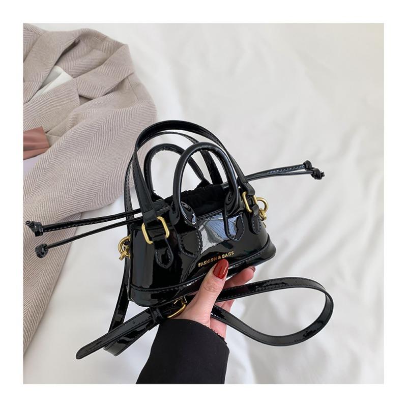 Новая женская сумка из лакированной кожи с лазерным глянцем, мини-сумка, сумка-ракушка, женская сумка-мессенджер, красный конверт