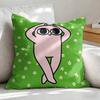 KKetnipz Cute Funny Cushion Cover Soft Plush Fabric DoubleSided Printed Sofa Cushion Cover for All Seasons Home Decor