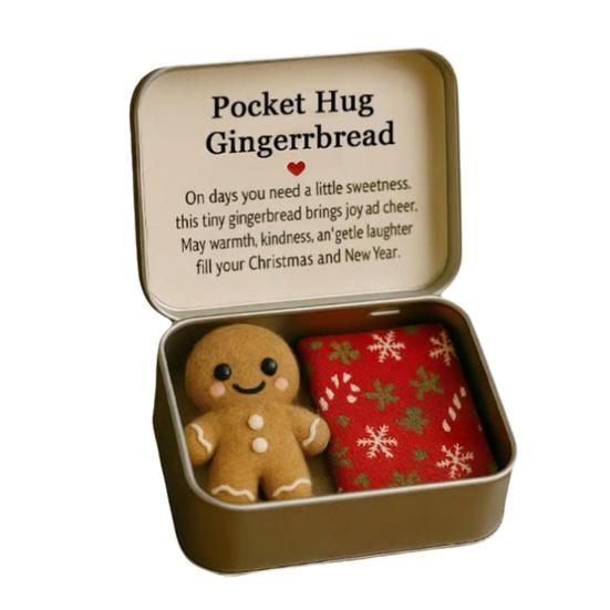 Christmas Pocket Hug Ornament with Gift Card Keepsake Token for Long Distance Friends Stocking Stuffer And Holiday Decor