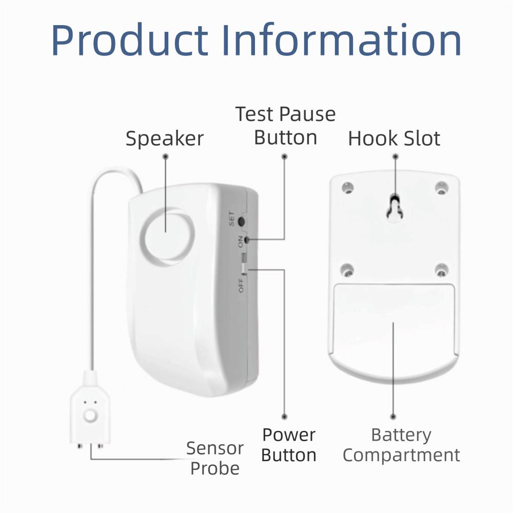 Sensitive Detection Flood Alarm Emergency Alert Overflow Alarm Water Level Alarm Bathroom