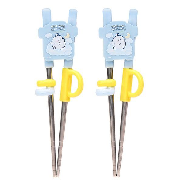 Lilpang Molang Stainless Steel Chopsticks, Mixed Colors, 2 Pieces