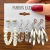 17KM Trendy Silver Color Snake Drop Earrings Set For Women Geometric Long Tassel Dangle Earrings Set of Earrings Jewelry