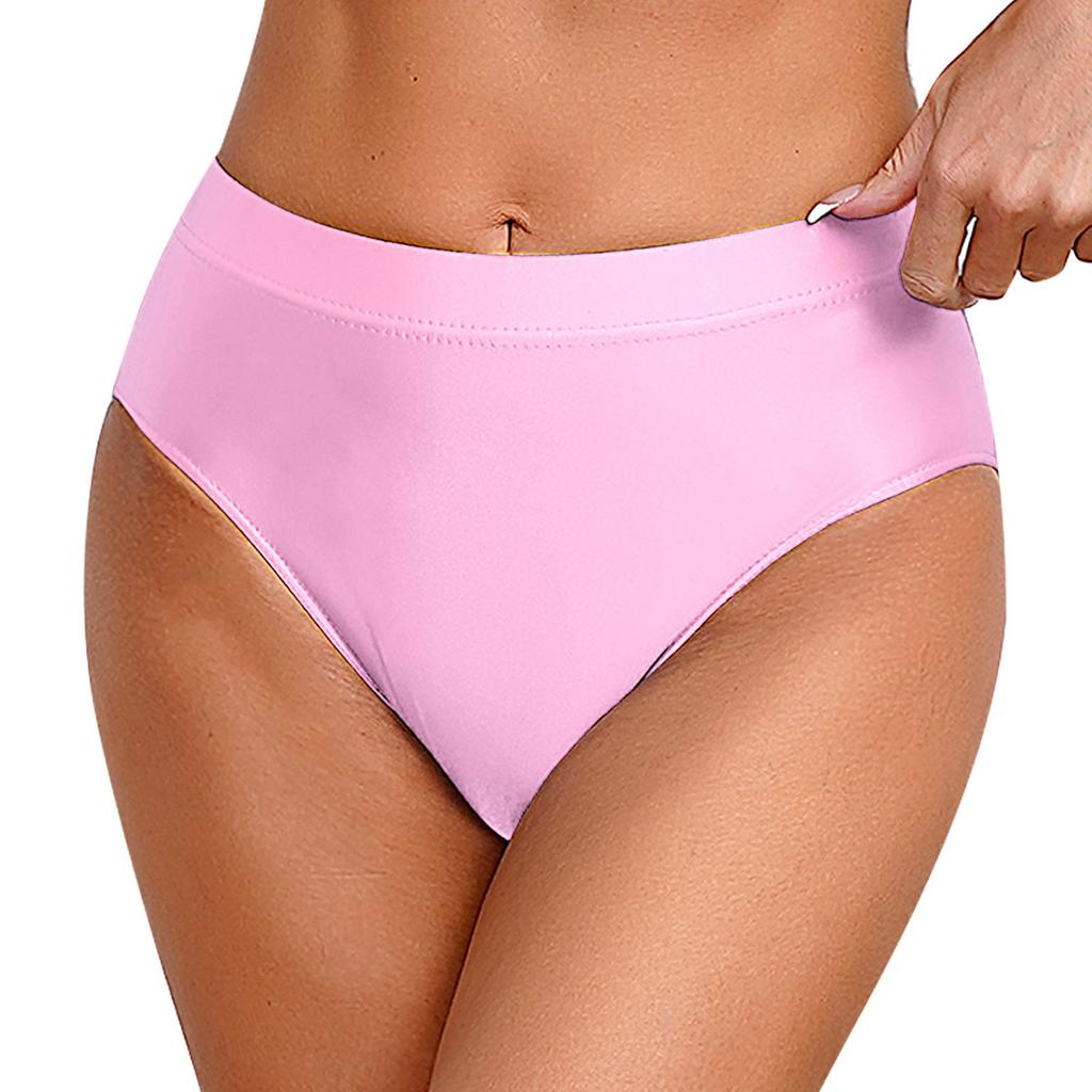 Гладные женские трусики-слипы M-XXL Однотонные Эластичный пояс Нижнее белье Купальный костюм Низ