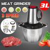3 Speeds 300W Stainless Steel 3L Capacity Electric Chopper Meat Grinder Mincer Food Processor Slicer New