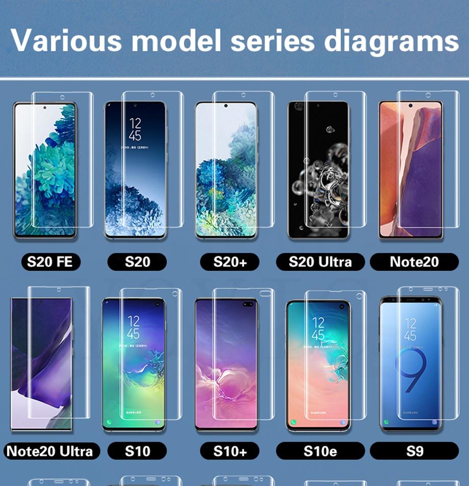 4Pcs Hydrogel Film On the Screen Protector For Samsung Galaxy S10 S20 S9 S8 S21 Plus Ultra Screen Protector For Note 20 8 9 10