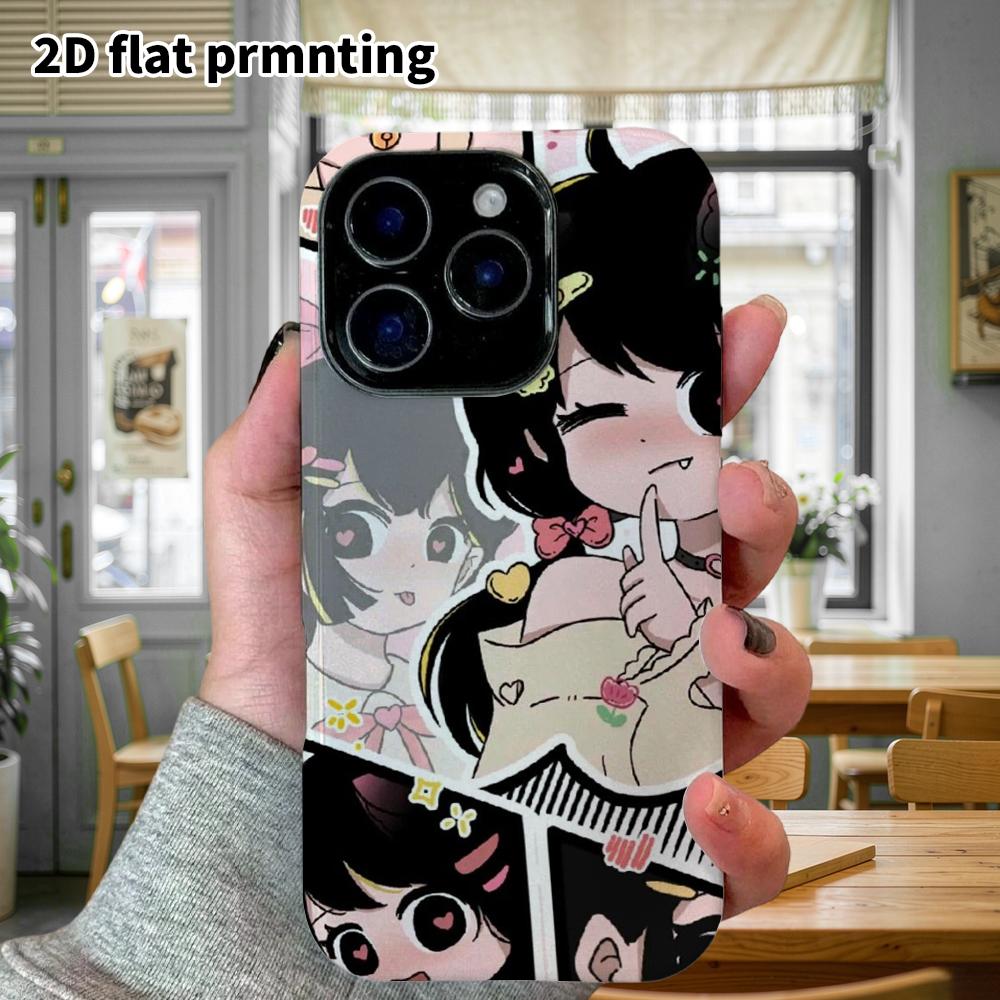 Phone case: 2D flat, suitable for iPhone 18 17 16 15 14 13 12 Pro, cat ear girl, perfect holiday gift for Christmas and Halloween