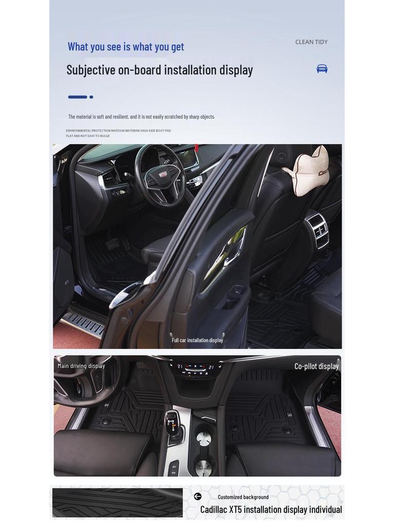 Ford EcoSport RHD TPE Waterproof Non-Slip Odorless Floor Mats: Eco-Friendly and Wear-Resistant.