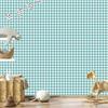 Wallpaper Fabric Pattern Turquoise, Celadon, White and Mint 50x1000