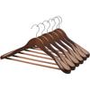 Dream House Wooden Hanger Set with Bar for Clothes, Suits, and Coats, 360-Degree Rotating, Closet