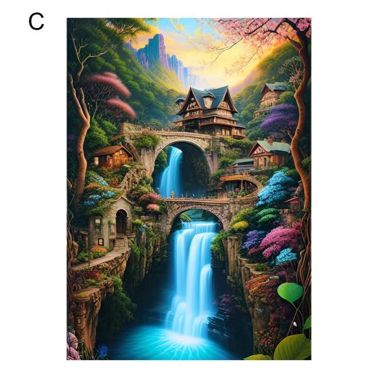 5D Красочные стразы Алмазный художественный комплект Вышивка Цветок Бабочки Водный пейзаж Узор DIY Ремесло Взрослые дети Набор для рисования стразами