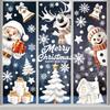 9pcs Christmas Window Sticker Santa Claus Snowman Snowflake Wall Sticker Glass Decal Merry Xmas Decor Home 2025 New Year Navidad