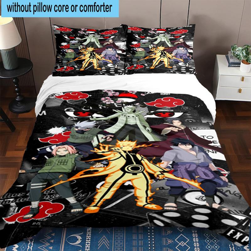 3PCS Ninja And Friends Collage 3pcs Bedding,Including 3PCS Duvet Cover And 2pcs Pillowcases Perfect for Christmas,Ideal for Bedroom, Dormitory