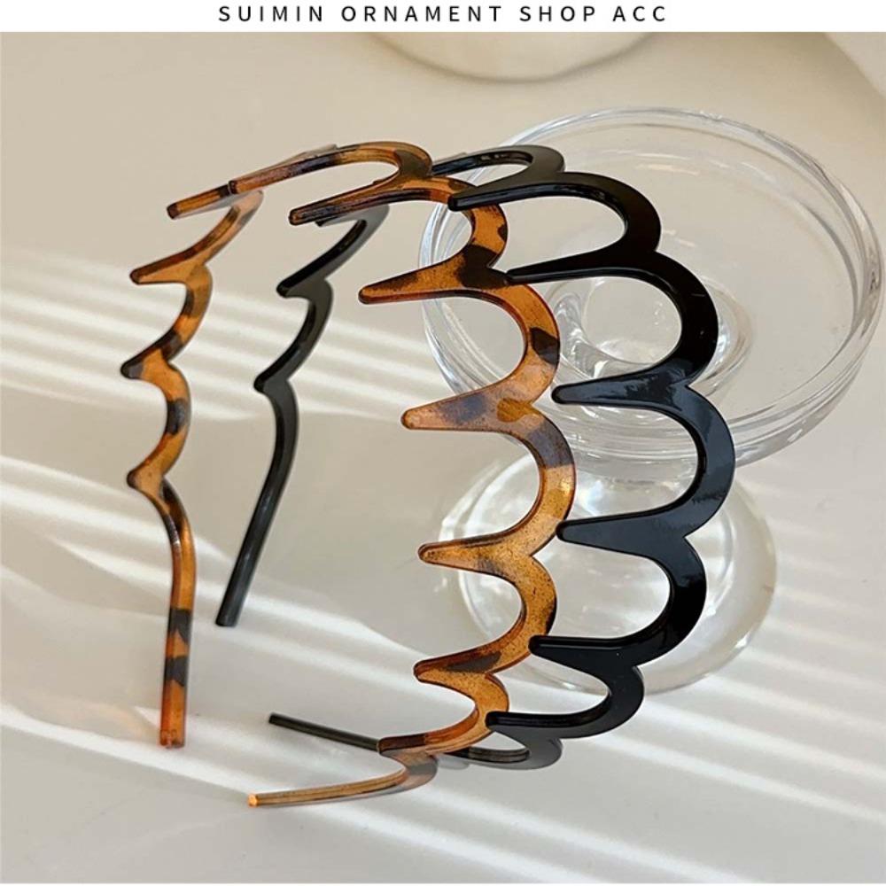 Resin Headwear Non-slip Wave Comb Headband New Hair Hoop Women Gift
