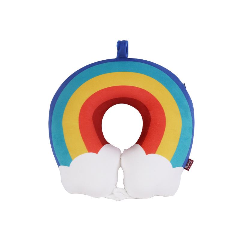 Cartoon Rainbow Memory Foam Travel Neck Pillow