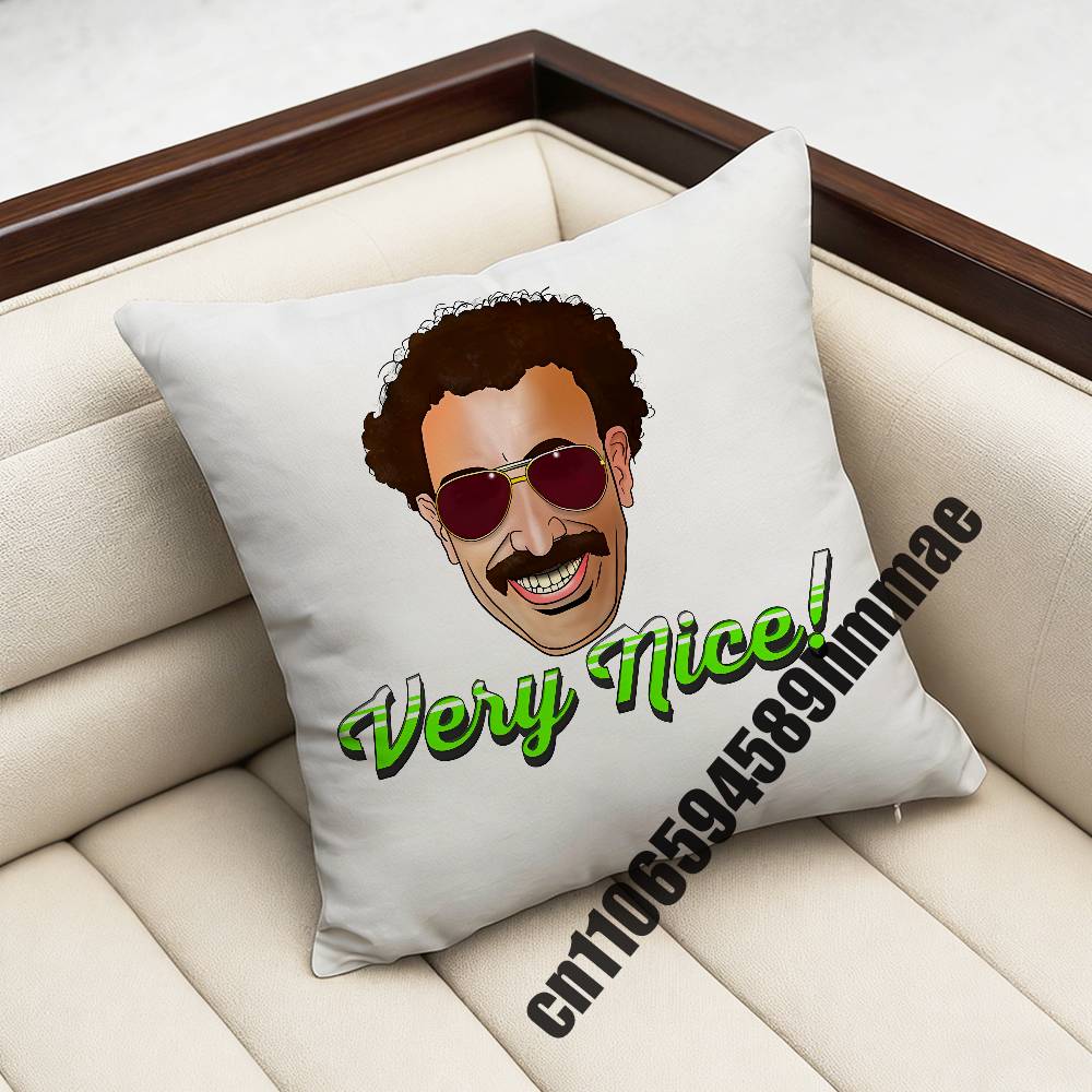 For Borat Very Nice Great Success Throw Pillow Case Sham xcm xcm Square Car Pillowcase Pad Cushion Cover