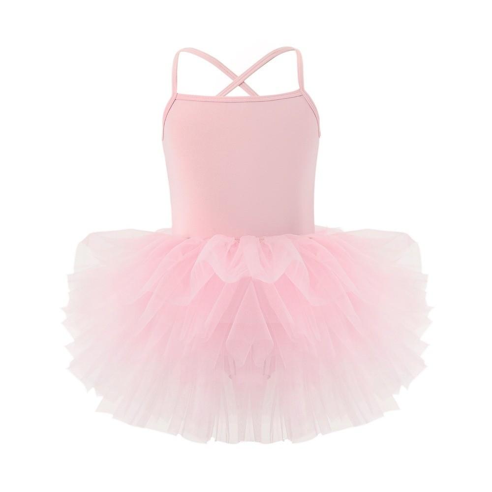 Cross Strap Baby Girl Ballet Skirt Short Sleeve Party Dance Dress Ballet TuTu Dress Photo Shoot