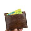 Men's Wallet Leather Wallet Casual Fashion Double Zipper Multi-Card Retro Clutch Bag Change Bag Men's