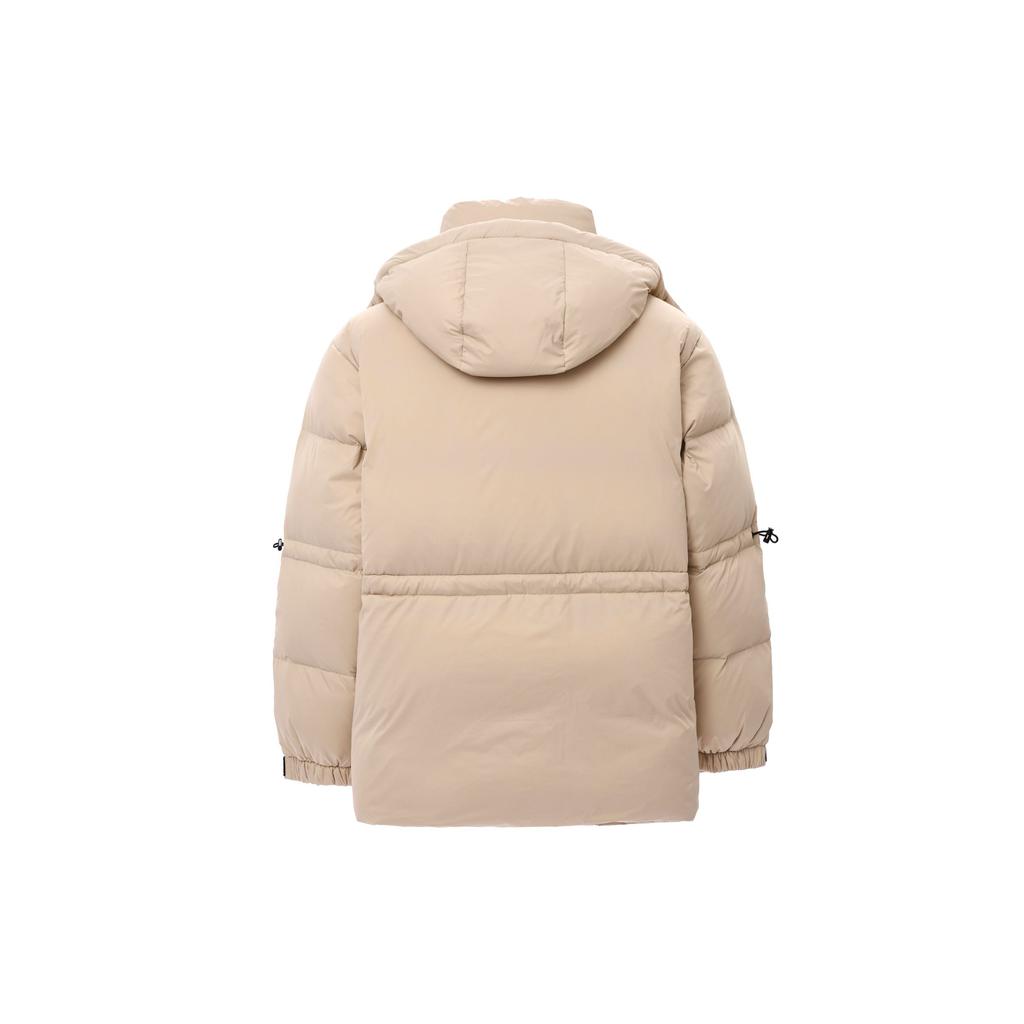 Puma Logo Print Hooded Loose Warm Cotton Jacket Women Outerwear Khaki 932542-04