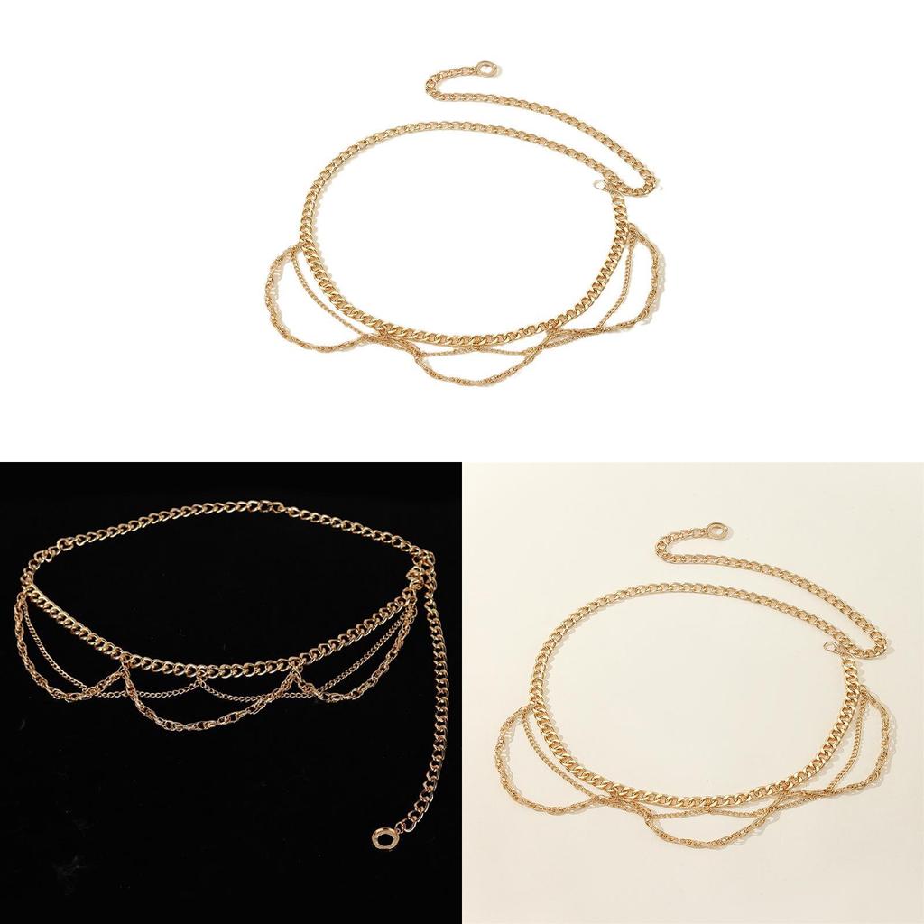 Metal Waist Ladies Chain With Carved Details Elegant Jewelry For Seasons Winter
