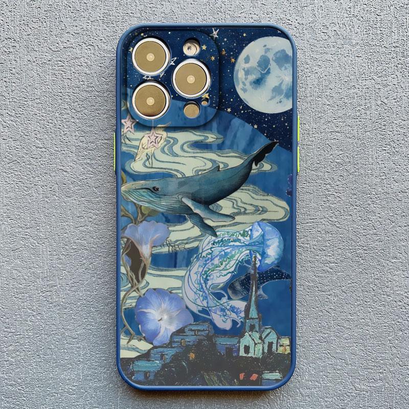 Чехол для телефона «Китовый акула в космическом океане» для iPhone 16 15 14 11 12 13 Mini Pro Max Чехол 15 14 7 8 Plus X XR X Fundas Оболочка