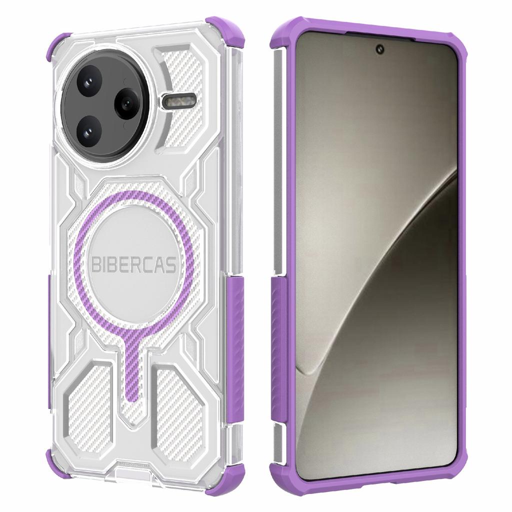 BIBERCAS J-16 Transparent Series For Xiaomi Poco F7 Ultra 5G/Redmi K80 Pro 5G Case Compatible with MagSafe TPU+PC Phone Cover