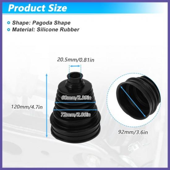 Универсальный пыльник ШРУСа с 2 хомутами из нержавеющей стали Ремонтный комплект пыльника ШРУСа