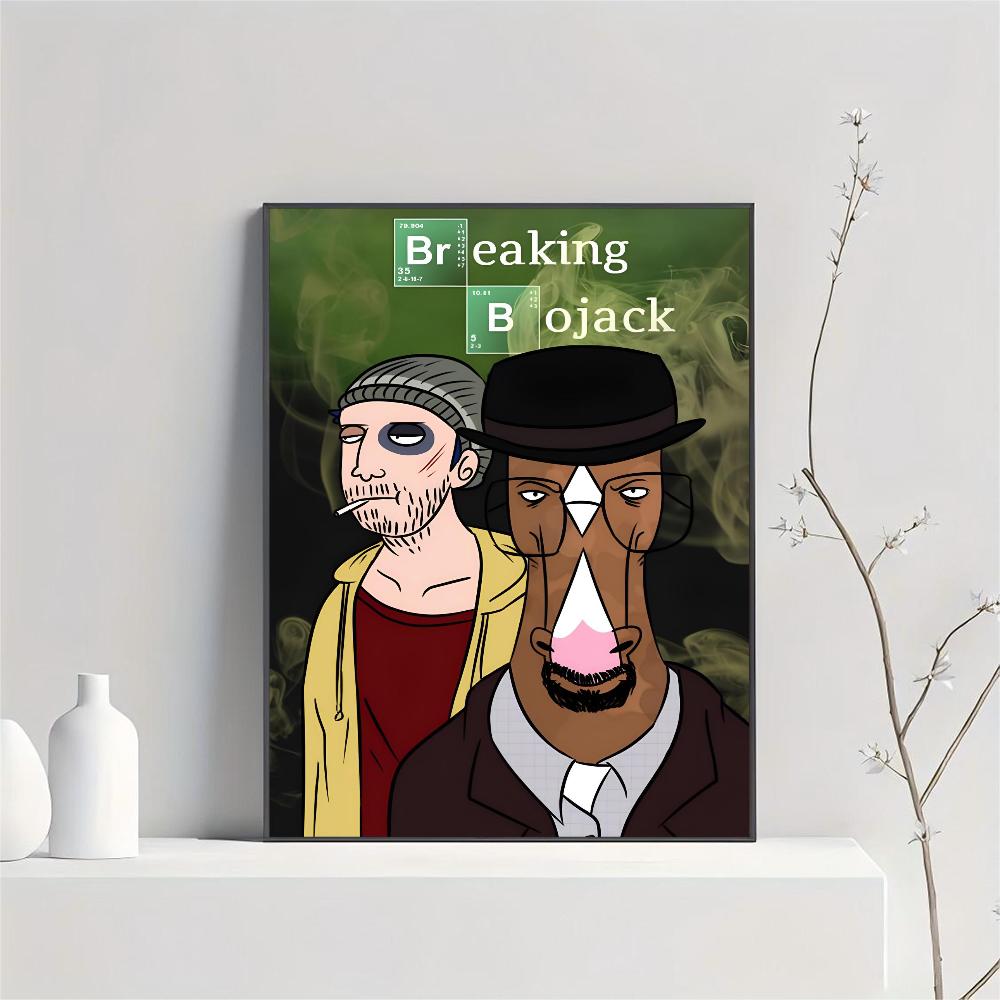 1 шт. Забавный постер B-BoJack Horseman HD постеры для дома, комнаты, бара, кафе, декора, художественная настенная живопись, картина