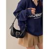 Ielgy Autumn Winter High-End Black Underarm Bag Shoulder Messenger Bag
