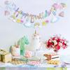 1 комплект, украшения на день рождения с единорогом, баннер «С Днем Рождения», товары для вечеринок с единорогом для девочек, украшения для дня рождения