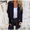 Women's Fashion Casual Solid Color Print Autumn Winter Long Sleeve Hooded Jackets & Coats