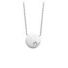 [Q6291] - Silver Necklace 'A Star Is Born' Matte Silver White - 15 Mm