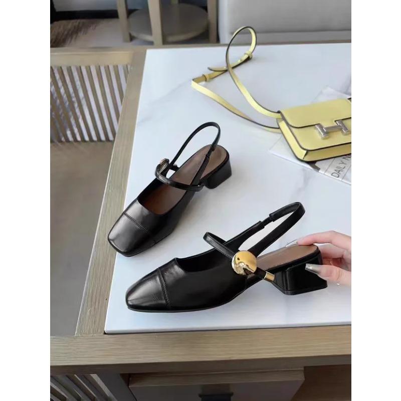 Новые туфли Мэри Джейн на квадратном каблуке с квадратным носком и средним каблуком на плоской подошве, весна/осень, однотонные женские туфли с пряжкой и ремешком, модная женская обувь