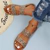 2024 Summer New Fashion Women's Flip Flops Sexy Leopard Print Sandals Open Toe Flat Leisure Shoes Classics Adult Slides Female